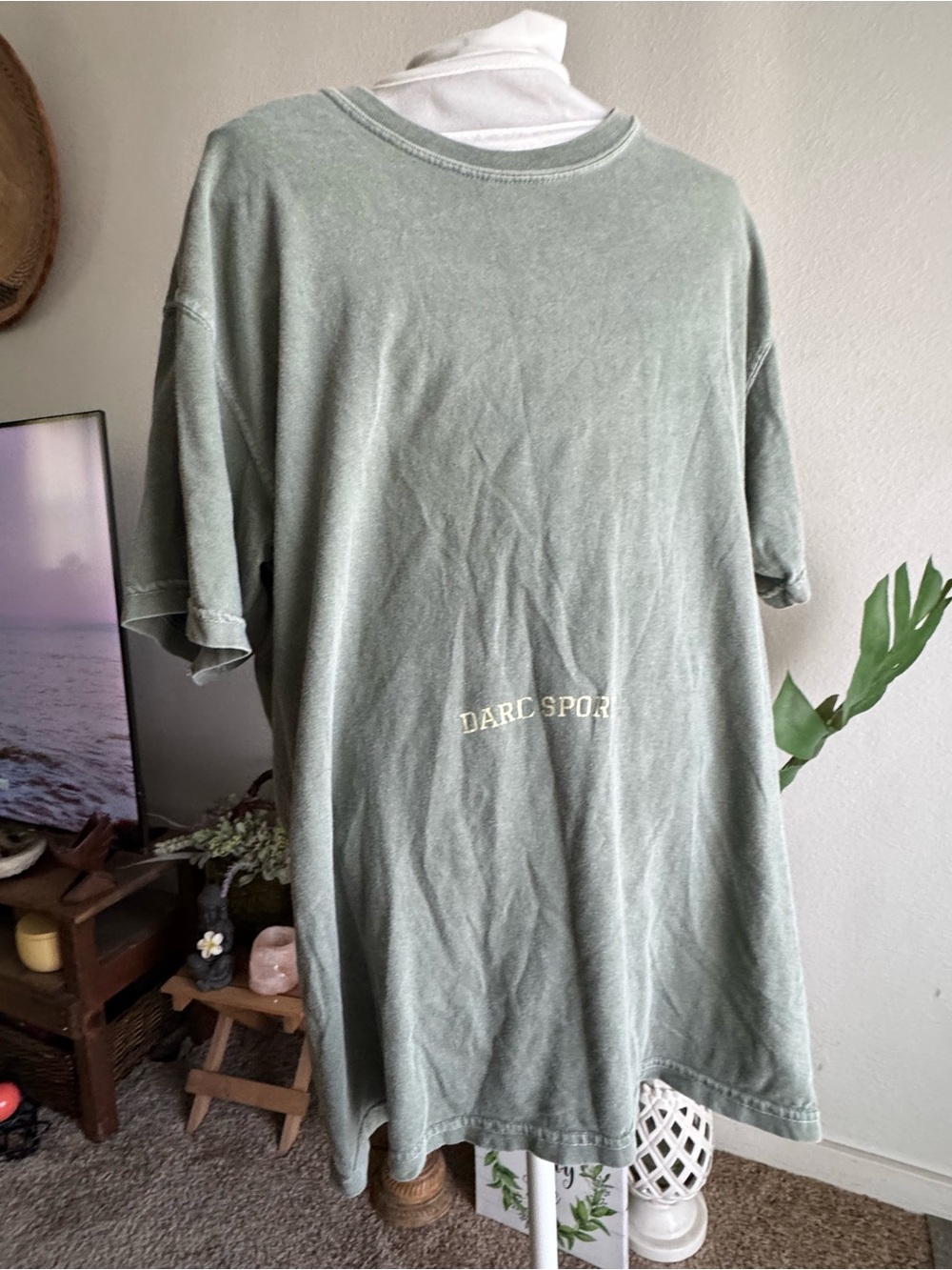Darc Sport Washed Sage Green Logo Tee